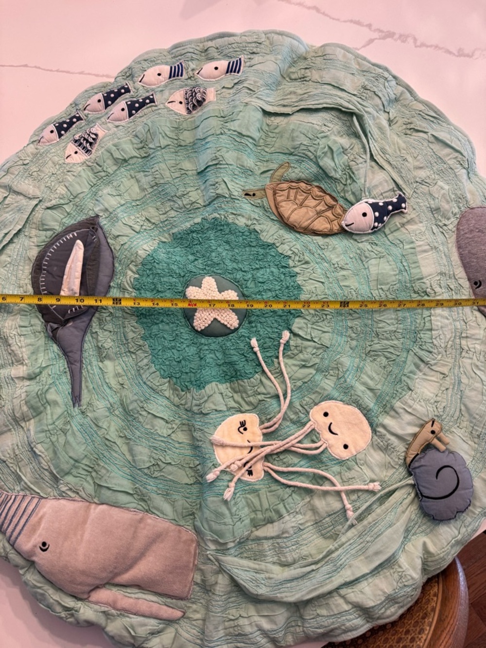 Sea Creature Play Mat - Mint Green Ocean Theme - Picture 2 of 8